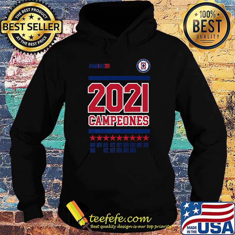 Deportivo Cruz Azul Campeones 2021 T-Shirt Hoodie Deportivo Cruz Azul Campeones 2021 T-Shirt Hoodie