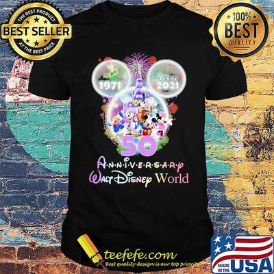 Disney 1971 2021 anniversary walt disney world firework shirt