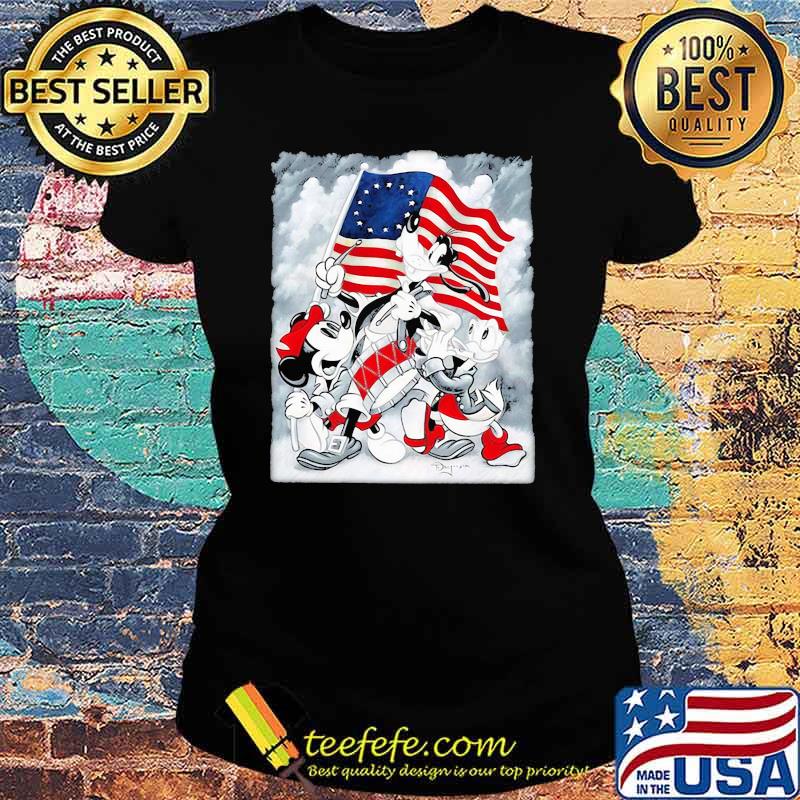 Disney mickey american flag 4th of july independence Ladies tee Disney mickey american flag 4th of july independence Ladies tee