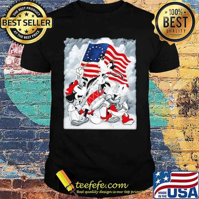 Disney mickey american flag 4th of july independence shirt