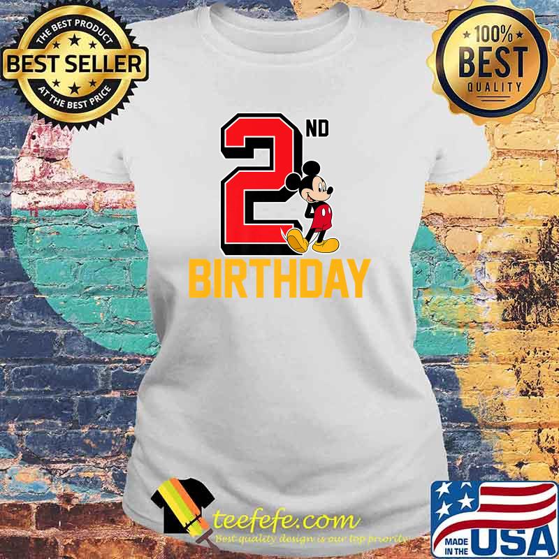 Disney Mickey Mouse My 2nd Birthday T-Shirt Laides tee Disney Mickey Mouse My 2nd Birthday T-Shirt Laides tee