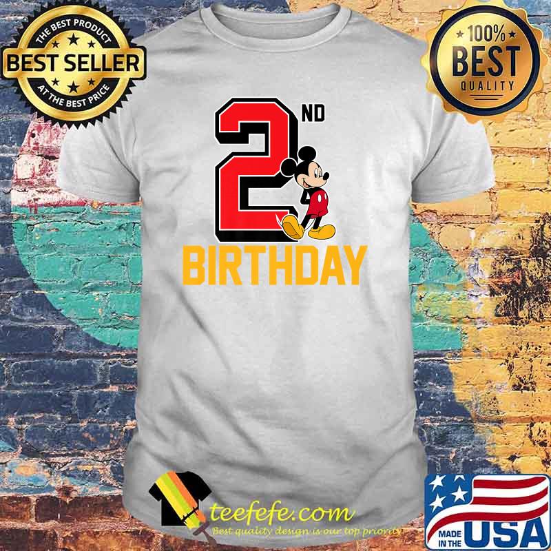 Disney Mickey Mouse My 2nd Birthday T-Shirt Disney Mickey Mouse My 2nd Birthday T-Shirt