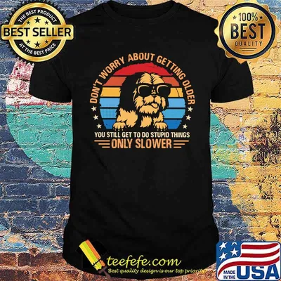 Don't Worry About Getting Older You Still Geet To Do Stupid Things Only Slower Shihtzu Vintage Shirt