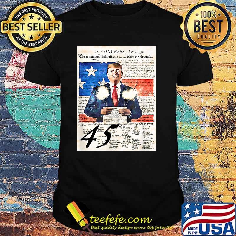 Donald trump president 45 4th Of July firework T-Shirt