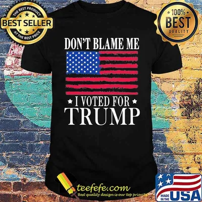 Dont blame me i voted for trump american flag shirt