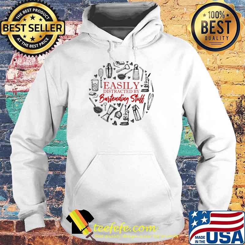 Easily Distracted By Bartending Stuff Retro Shirt Hoodie