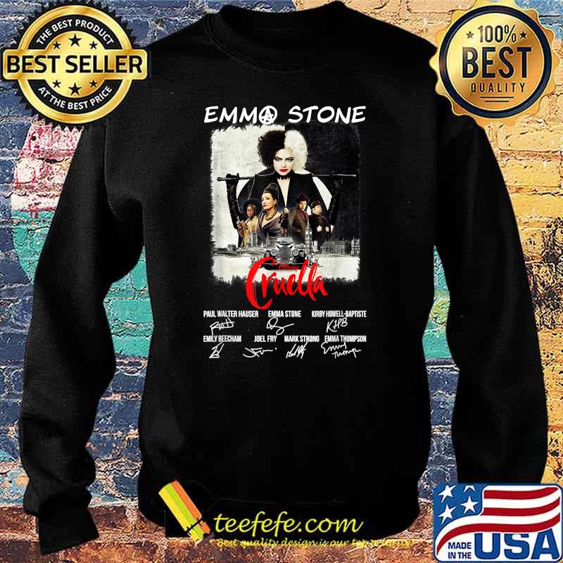 Emmas Stone Disney Cruella Signatures T-Shirt Sweater Emmas Stone Disney Cruella Signatures T-Shirt Sweater