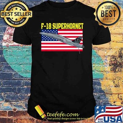 F18 Superhornet Fun pilot flying airplanes American Flag T-Shirt