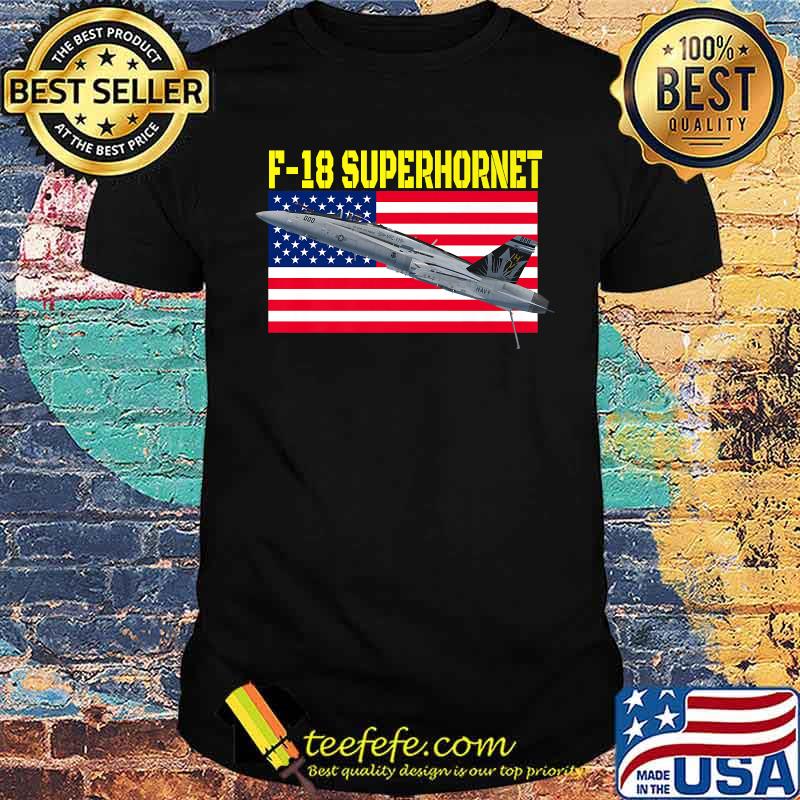 F18 Superhornet Fun pilot flying airplanes American Flag T-Shirt