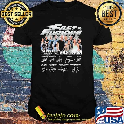 Fast And Furious 20 Years Of The Fast Saga Shirt