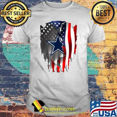 Father's day Dallas Cowboy Flag football USA Flag T-Shirt