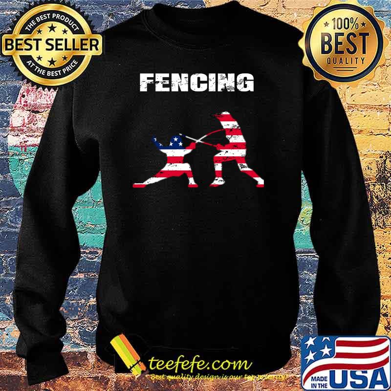 Fencing USA 2021 Flag Tokyo T-Shirt Sweater Fencing USA 2021 Flag Tokyo T-Shirt Sweater
