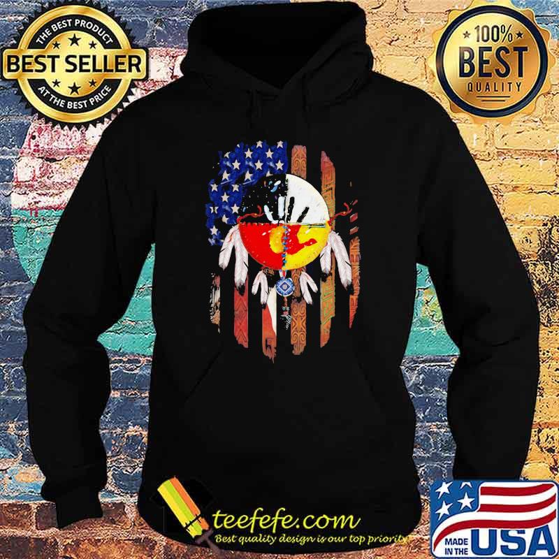 Four Directions Back Native American Flag Shirt Hoodie Four Directions Back Native American Flag Shirt Hoodie