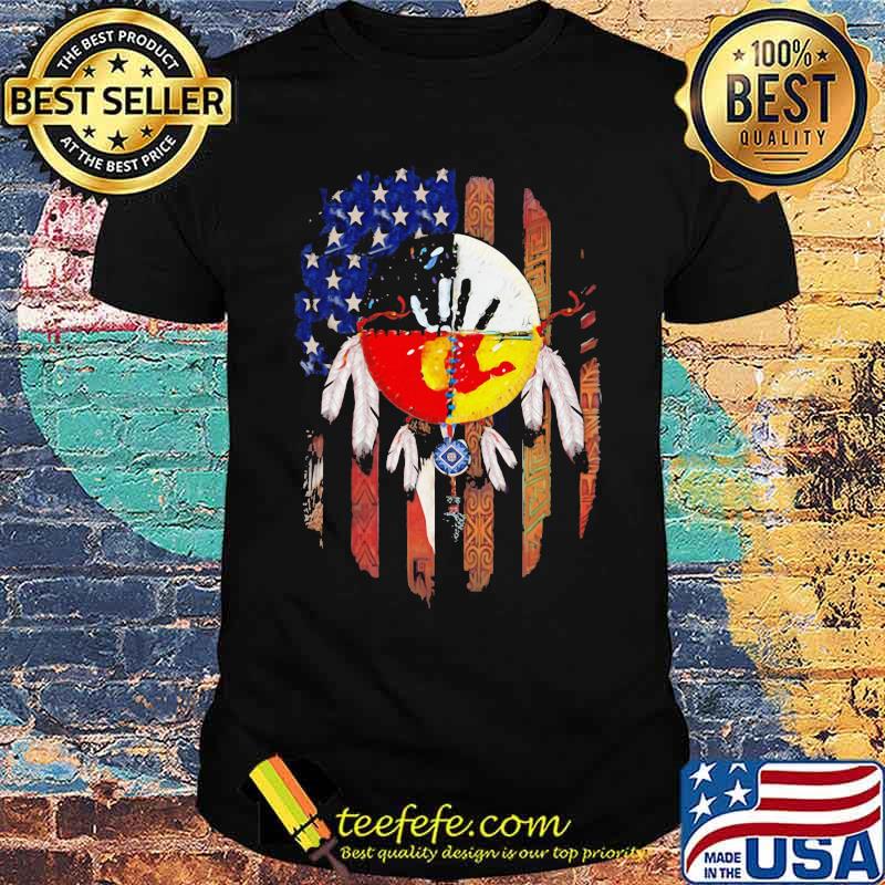 Four Directions Back Native American Flag Shirt Four Directions Back Native American Flag Shirt