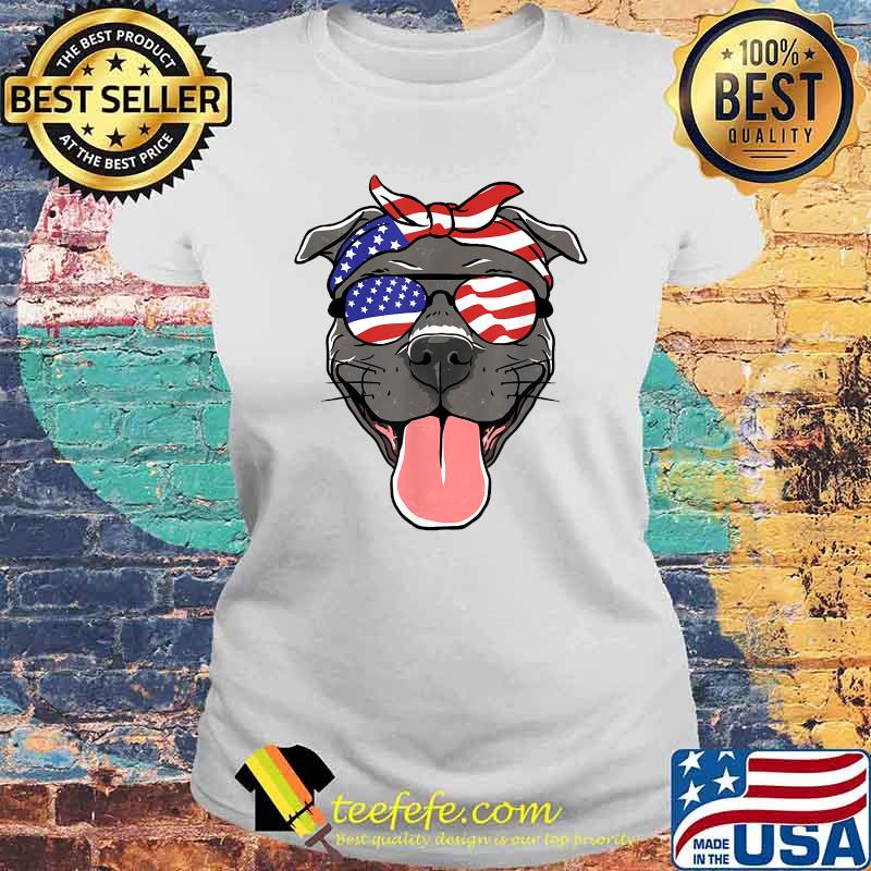 Fourth of July Dog Lovers Patriotic Pup T-Shirt Laides tee Fourth of July Dog Lovers Patriotic Pup T-Shirt Laides tee