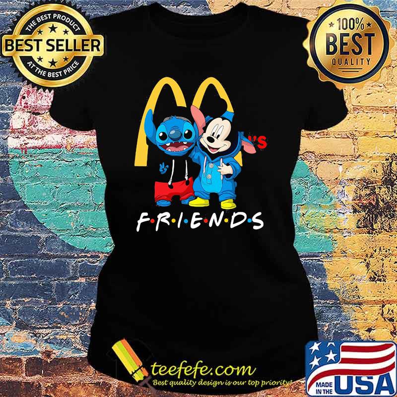 Friends Mcdonalds mickey and stitch Ladies tee Friends Mcdonalds mickey and stitch Ladies tee