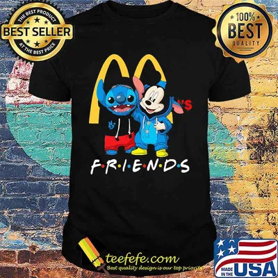 Friends Mcdonalds mickey and stitch shirt