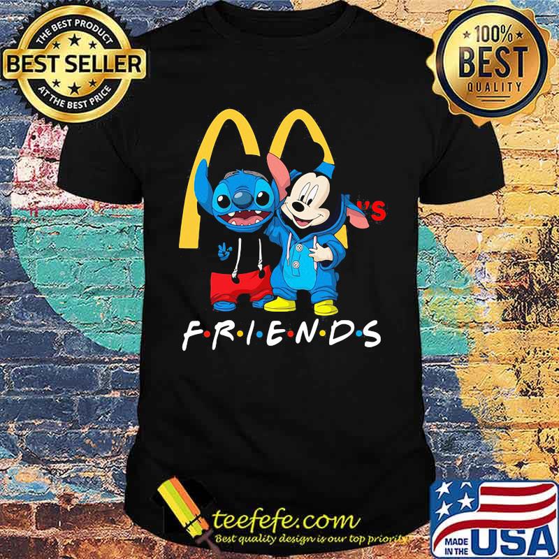 Friends Mcdonalds mickey and stitch shirt Friends Mcdonalds mickey and stitch shirt