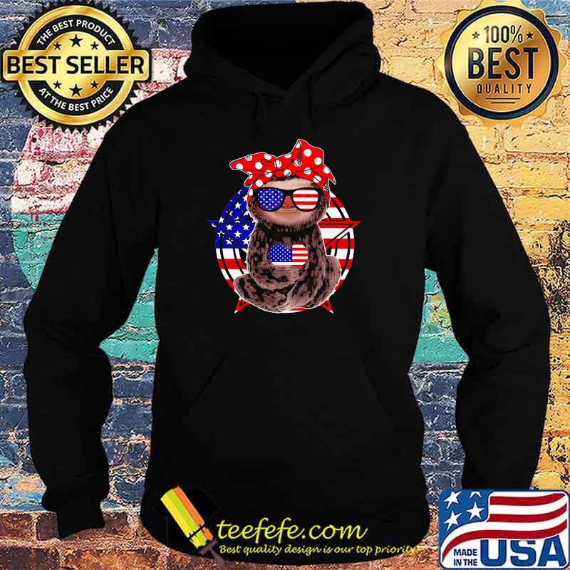Funny Sloth American Flag Shirt Hoodie Funny Sloth American Flag Shirt Hoodie