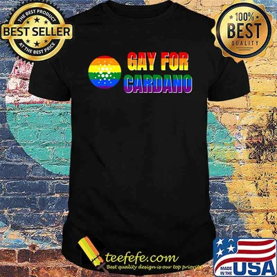 Gay For Cardano ADA Rainbow LGBTQ Pride Month Crypto Funny T-Shirt