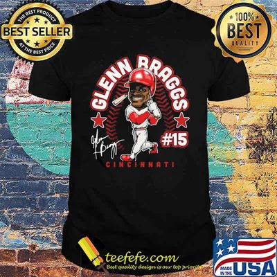 Glenn braggs cincinnati signature baseball shirt