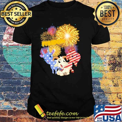 Goat freedom firework for goat lover happy 4th of july shirt