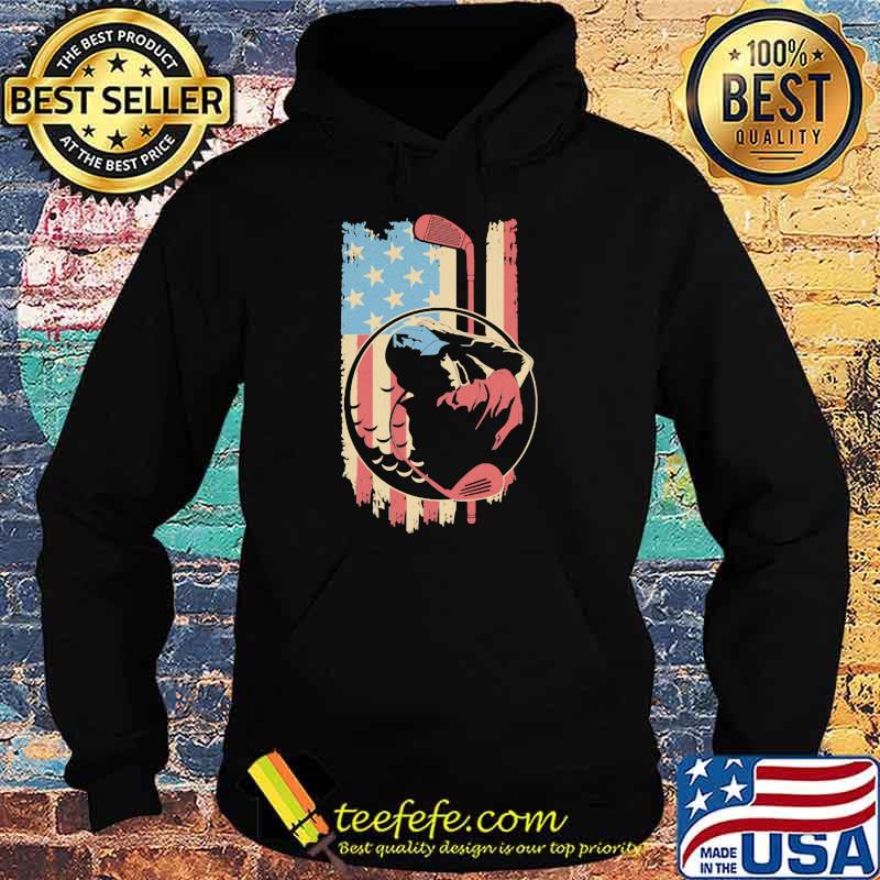 Golfer Vintage American Flag Shirt Hoodie Golfer Vintage American Flag Shirt Hoodie