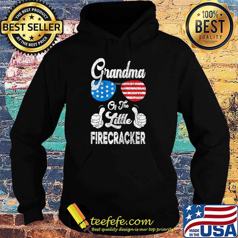 Grandma Of The Little Firecracker Sunglasses 4th Of July T-Shirt Hoodie Grandma Of The Little Firecracker Sunglasses 4th Of July T-Shirt Hoodie