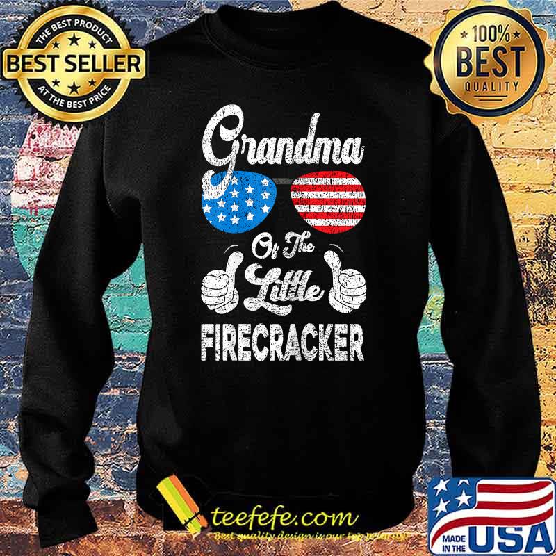 Grandma Of The Little Firecracker Sunglasses 4th Of July T-Shirt Sweater Grandma Of The Little Firecracker Sunglasses 4th Of July T-Shirt Sweater