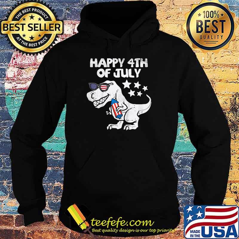Happy 4th Of July Trex Dinosaur American Dino T-Shirt Hoodie Happy 4th Of July Trex Dinosaur American Dino T-Shirt Hoodie