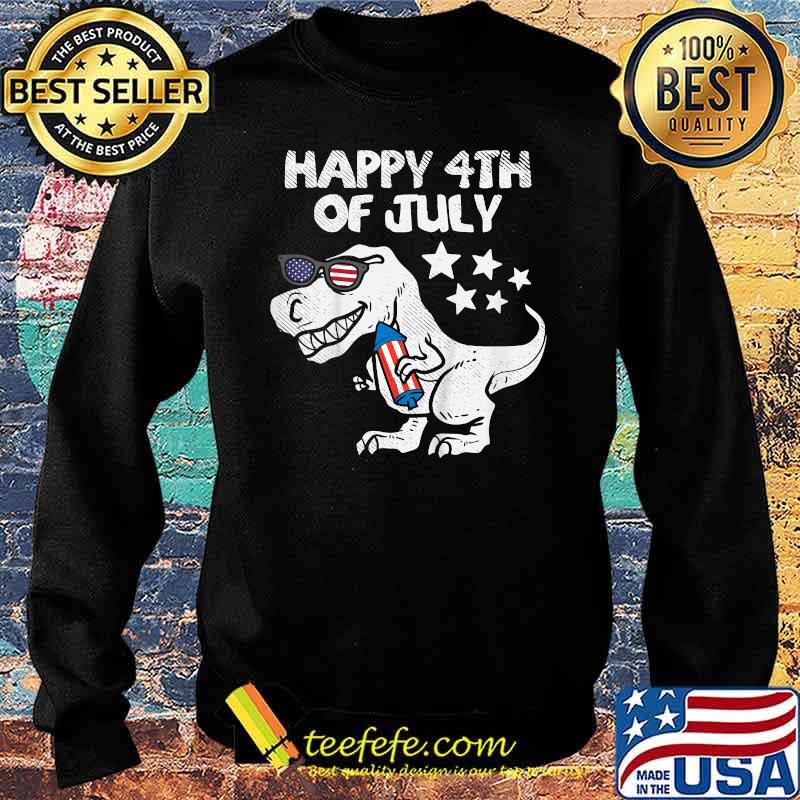 Happy 4th Of July Trex Dinosaur American Dino T-Shirt Sweater Happy 4th Of July Trex Dinosaur American Dino T-Shirt Sweater
