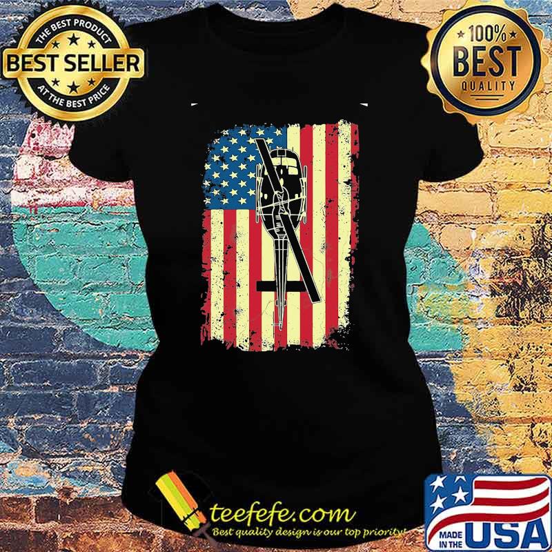 Helicopter American Flag Shirt Ladies tee Helicopter American Flag Shirt Ladies tee