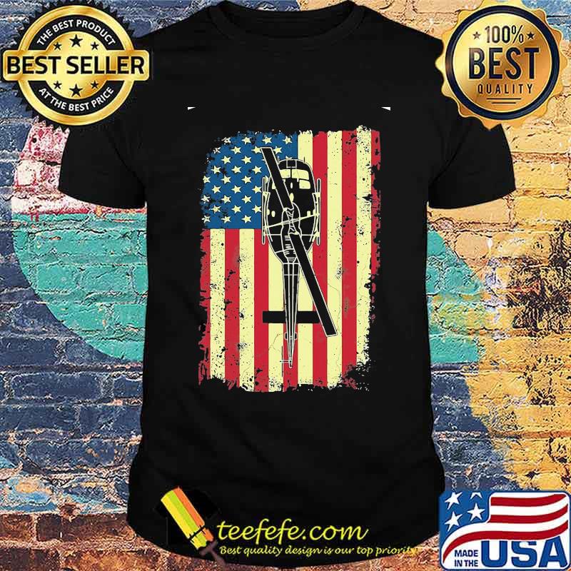 Helicopter American Flag Shirt