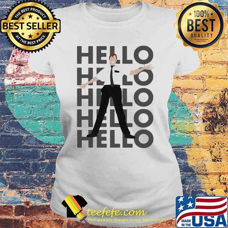 Hello saying man Laides tee Hello saying man Laides tee