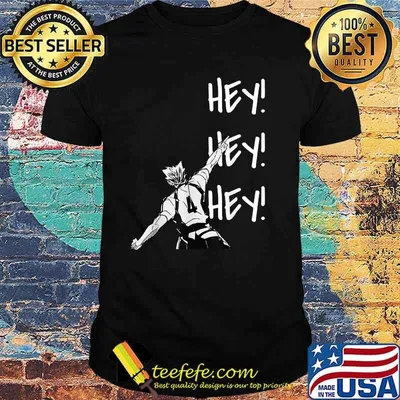 Hey hey Hey Haikyuus Bokutos Fukudoranis T-Shirt