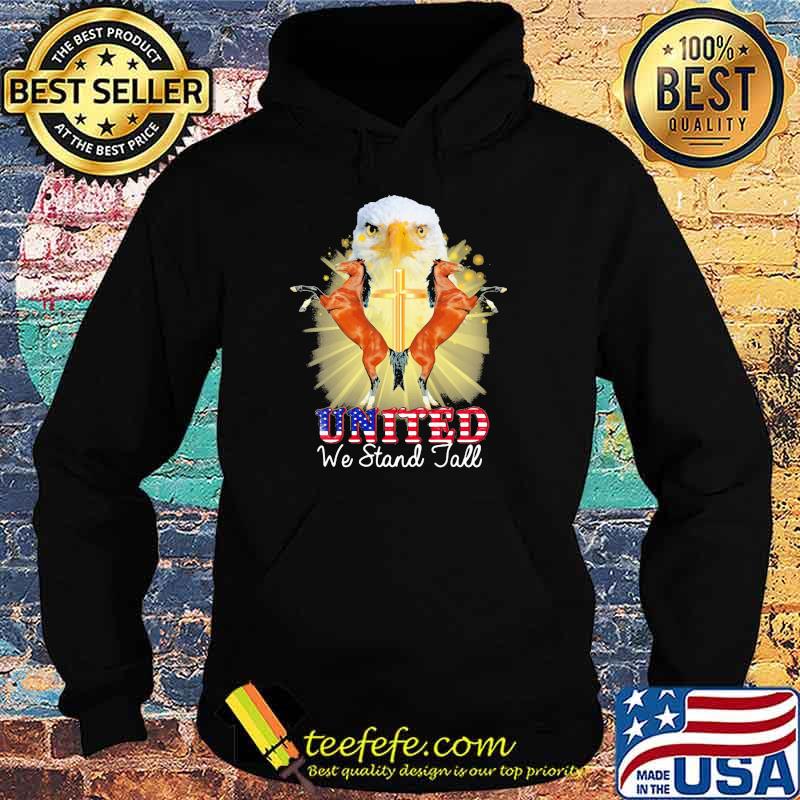 Horse United We Stand Tall Eagle American Flag Shirt Hoodie Horse United We Stand Tall Eagle American Flag Shirt Hoodie