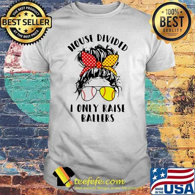 House Divided I Only Raise Ballers Softball Shirt
