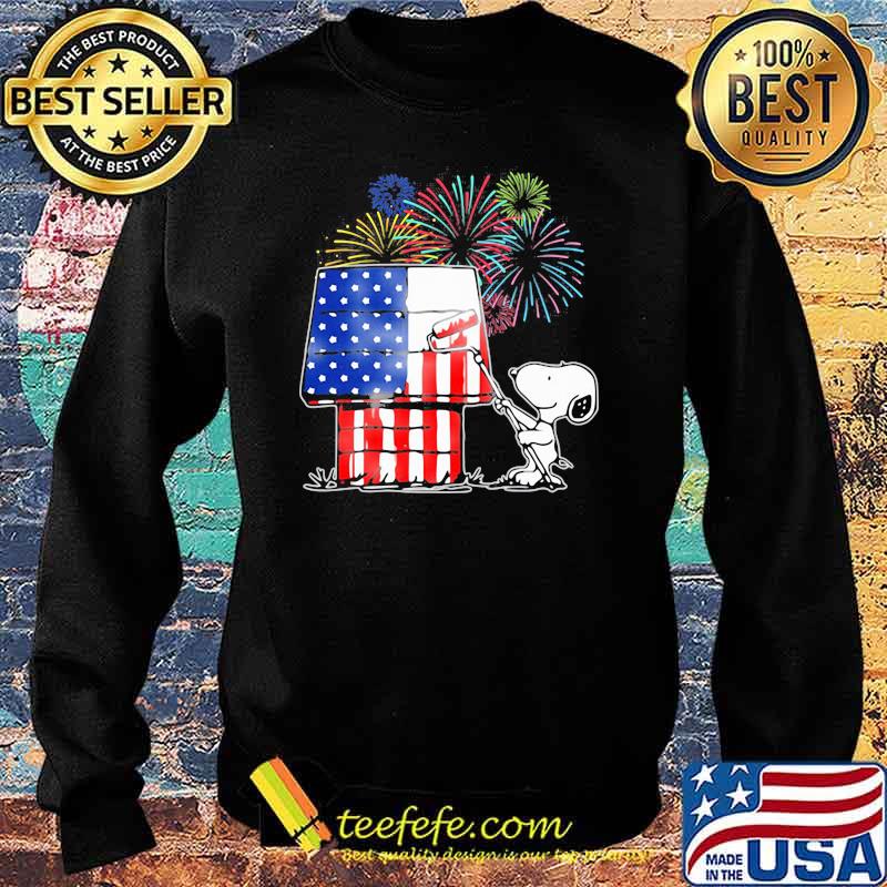 House Snoopy Firework American Flag Shirt Sweater House Snoopy Firework American Flag Shirt Sweater