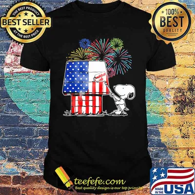 House Snoopy Firework American Flag Shirt