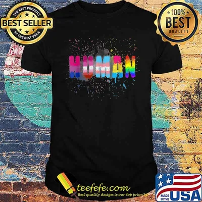 Human LGBTQ Gay Watercolor T-Shirt