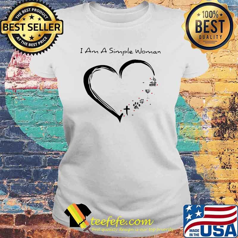 I Am a Simple Woman Sailing Wine Dog Shirt Laides tee I Am a Simple Woman Sailing Wine Dog Shirt Laides tee