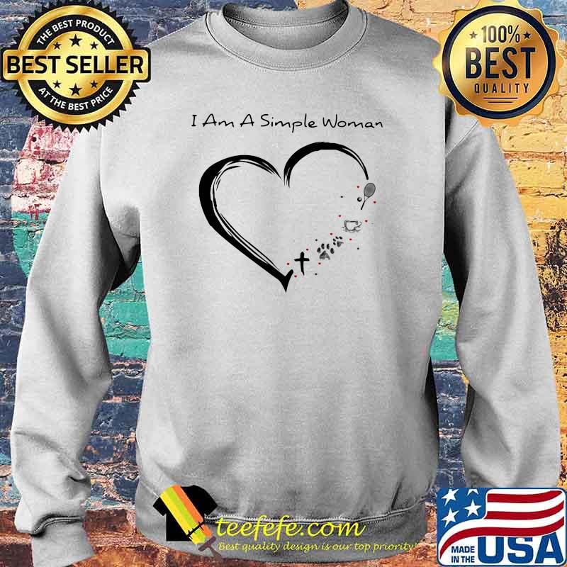 I Am a Simple Woman Tennis Coffee Dog Shirt Sweater I Am a Simple Woman Tennis Coffee Dog Shirt Sweater