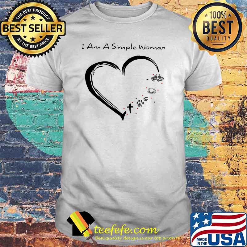 I Am a Simple Woman Triathlon Coffee Dog Shirt