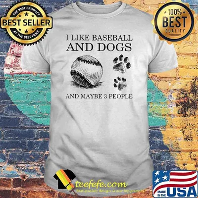 I Like Baseball And Dogs And Maybe 3 People Shirt