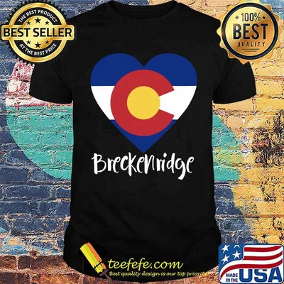 I Love Breckenridge Colorado Flag Heart Rocky Mountains Shirt