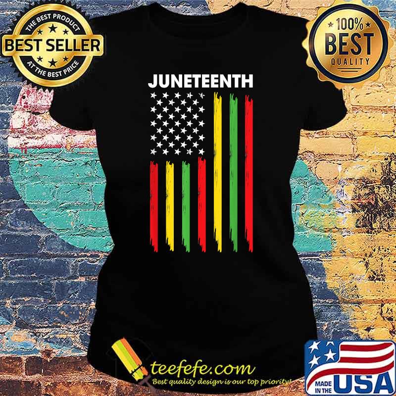 JUNETEENTH Freeish Since 1865 American Flag Shirt Ladies tee JUNETEENTH Freeish Since 1865 American Flag Shirt Ladies tee