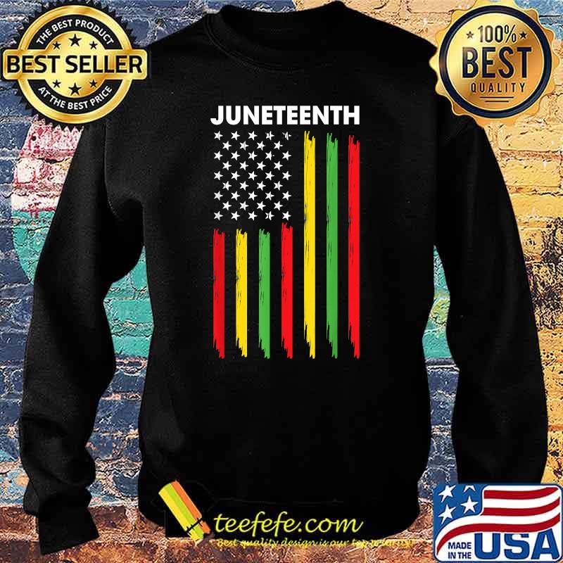 JUNETEENTH Freeish Since 1865 American Flag Shirt Sweater JUNETEENTH Freeish Since 1865 American Flag Shirt Sweater