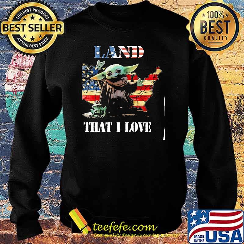 Land that i love yoda frog american flag s Sweater Land that i love yoda frog american flag s Sweater