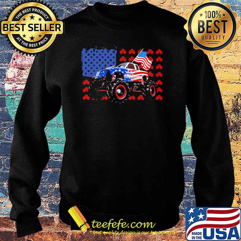 Love Jeep American Flag Shirt Sweater Love Jeep American Flag Shirt Sweater