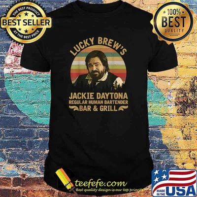 Lucky Brew's Jackie-Daytona Regular Human Bartender Bar And Grill Vintage T-Shirt